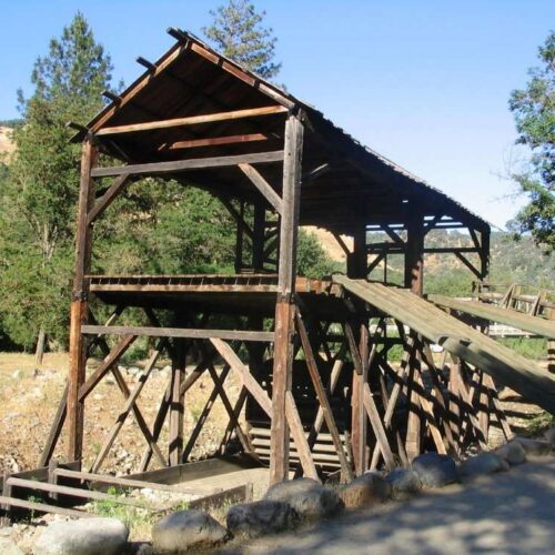 a wooden bridge