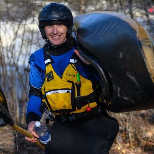 a person wearing a helmet