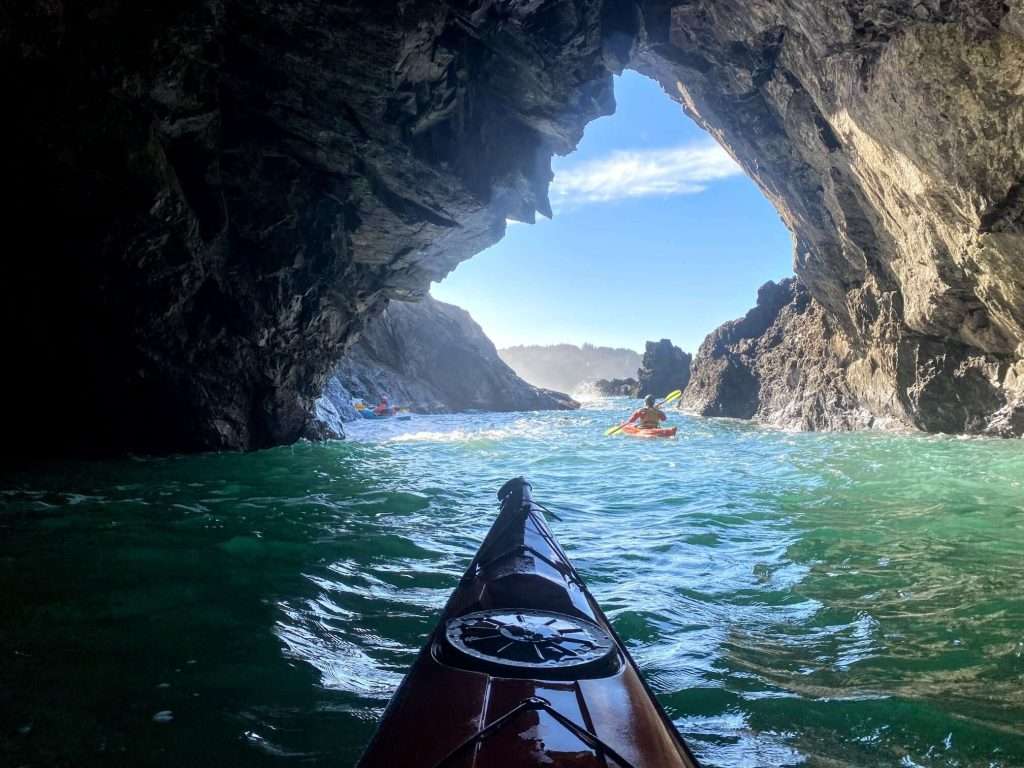kayaking in salt water seas