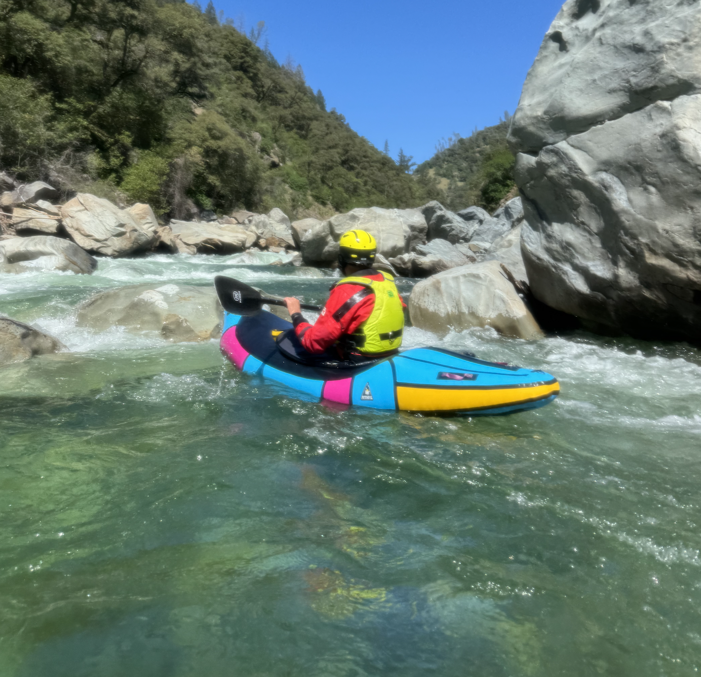 packrafter on the river